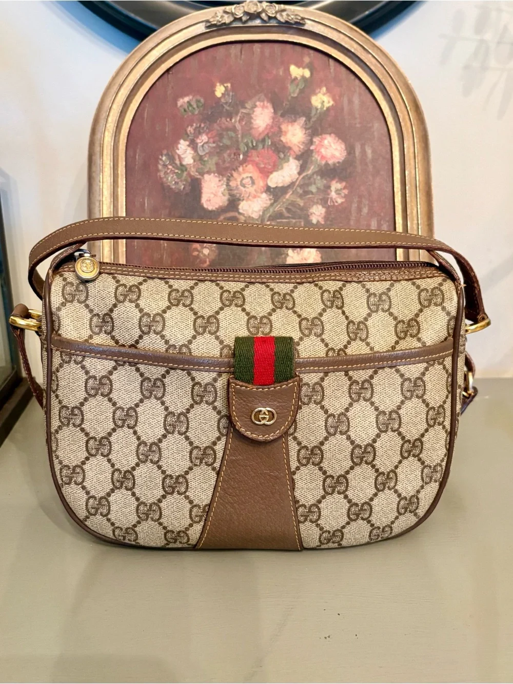 Vintage Gucci GG Sherry line Web Stripe Crossbody